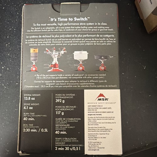 Msr switch system - stove, set